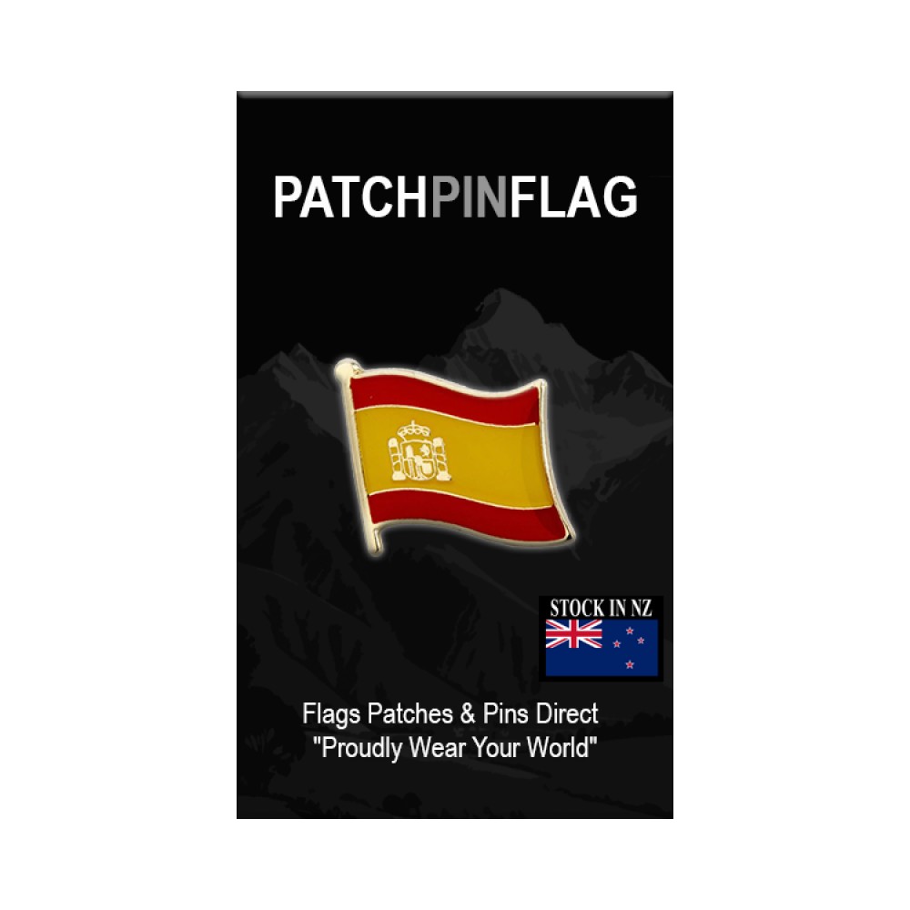 Spain Flag Lapel Pin – Spanish Badge Brooch Pin