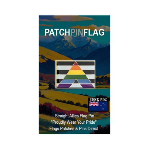 Straight Allies Flag LGBTQIA+ Flag Lapel Pin Proudly Pride Badge Lapel Hat Tie Pin Brooch