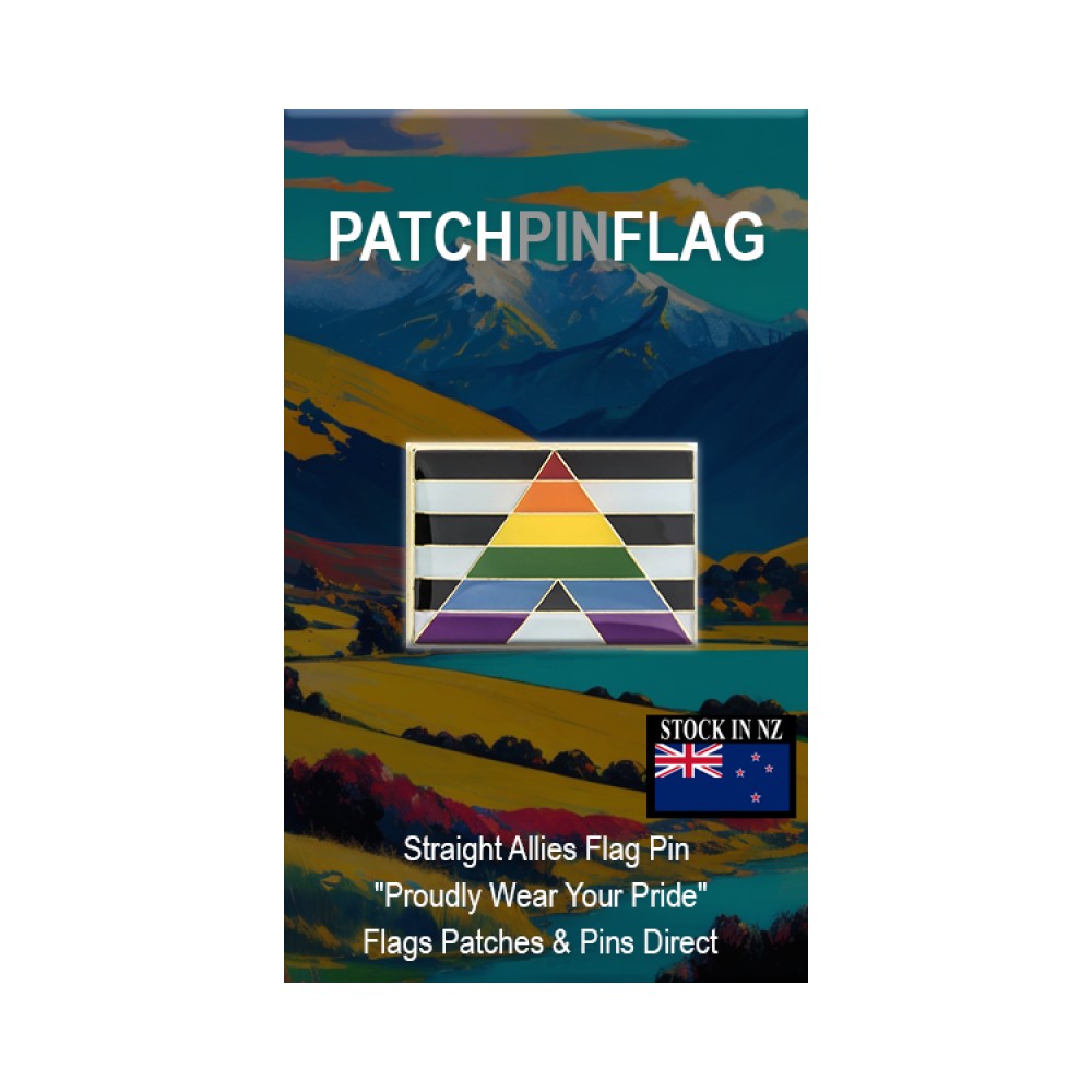Straight Allies Flag LGBTQIA+ Flag Lapel Pin Proudly Pride Badge Lapel Hat Tie Pin Brooch