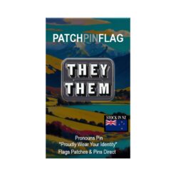 THEY THEM Pronoun Lapel Enamel Badge Pin. Brooch