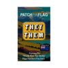 THEY THEM Pronoun Lapel Enamel Badge Pin. Brooch