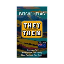 THEY THEM Pronoun Lapel Enamel Badge Pin. Brooch