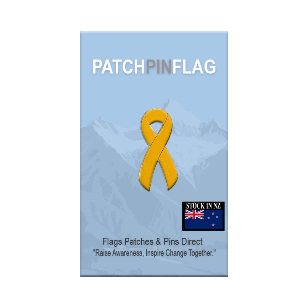 Yellow Awareness Ribbon Lapel Pin – Suicide Prevention Ribbon