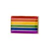 Oblong Rainbow Pride Flag Lapel Pin – Silver LGBTQIA+ Enamel Badge