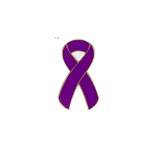 Purple Awareness Ribbon Lapel Pin – Domestic Violence Awareness and Alzheimer’s Disease Ribbon