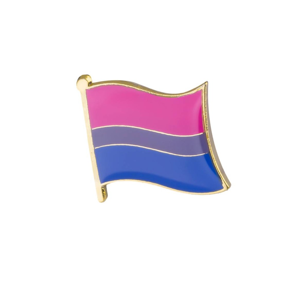 Bisexual Pride Flag Lapel Pin – LGBTQIA+ Enamel Badge Brooch