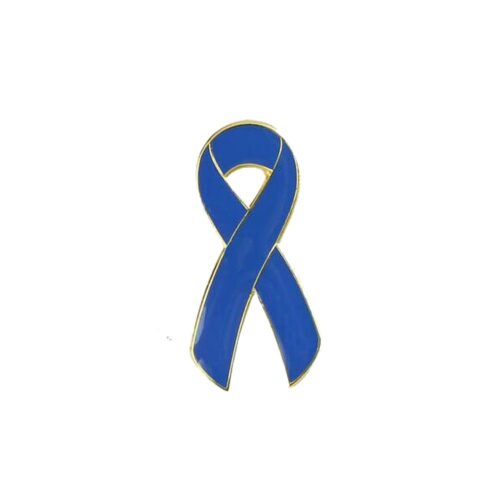 Blue Awareness Ribbon Lapel Pin – Child Abuse & Cancer Ribbon