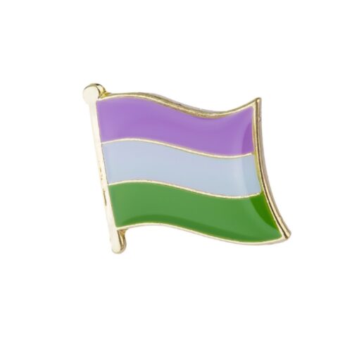 Genderqueer Pride Flag Lapel Pin – LGBTQIA+ Enamel Badge Brooch
