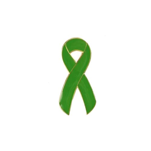 Green Awareness Ribbon Lapel Pin – Mental Health & Wellbeing Ribbon