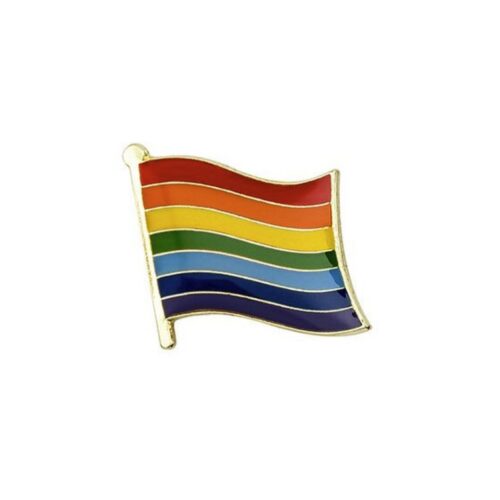 7-Stripe Rainbow Pride Flag Lapel Pin – Oblong Enamel Badge Brooch
