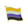 Non-Binary Pride Flag Lapel Pin – LGBTQIA+ Enamel Badge Brooch