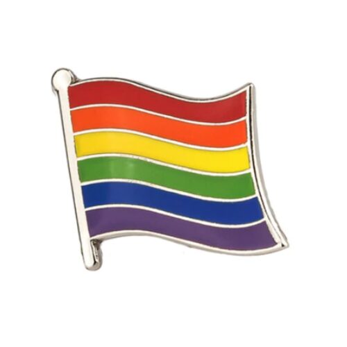 Classic Rainbow Pride Flag Lapel Pin – LGBTQIA+ Enamel Badge Brooch