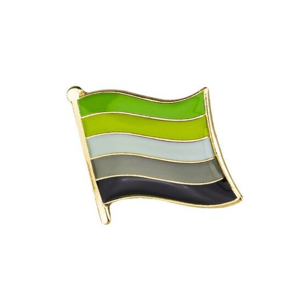 Aromantic Pride Flag Lapel Pin – LGBTQIA+ Enamel Badge Brooch