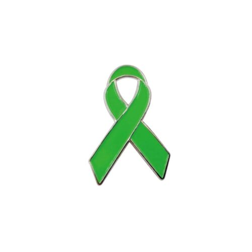Lime Green Awareness Ribbon Lapel Pin – Mental Health & Wellbeing Ribbon