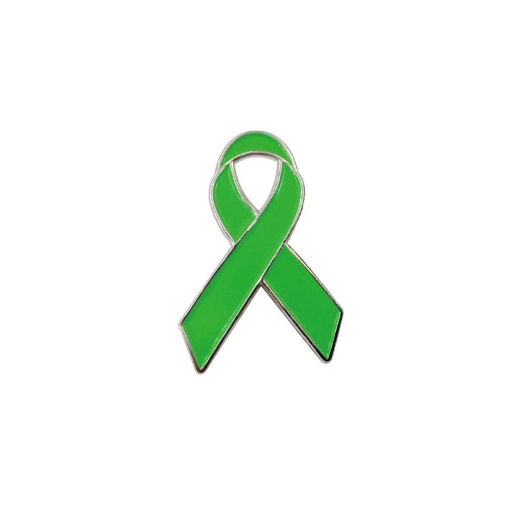 Lime Green Awareness Ribbon Lapel Pin – Mental Health & Wellbeing Ribbon