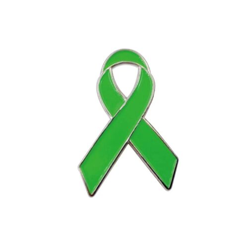 Lime Green Awareness Ribbon Lapel Pin – Mental Health & Wellbeing Ribbon