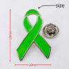 Lime Green Awareness Ribbon Lapel Pin – Mental Health & Wellbeing Ribbon - Image 5