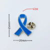 Blue Awareness Ribbon Lapel Pin - Colon cancer and Prostate cancer awareness Ribbon - Image 2